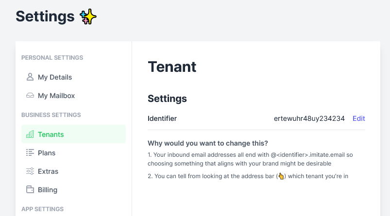 Changing your tenant identifier