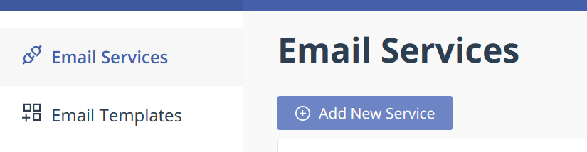 Picture of Add New Service in EmailJS