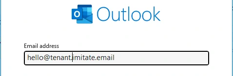 Adding a new account in Outlook - enter email